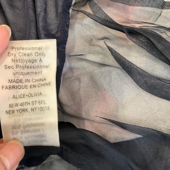 Alice + Olivia Womens Top XSmall Cap Sleeves Peplum Layered Tulle Exposed Zipper - Picture 11 of 11